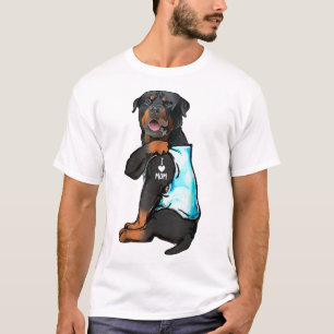 Rottweiler I Love Mam Tattoo T-shirt
