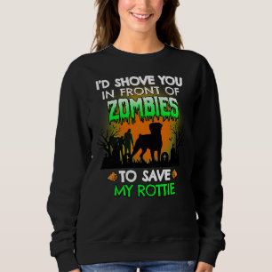 Rottweiler ik duwde je voor zombies naar S Trui
