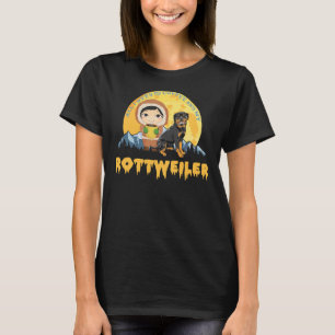 Rottweiler ik heb alleen koffie en mijn hond nodig t-shirt