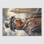 Rottweiler in Londen - Decoupage - Tissuepapier (Voorkant)