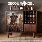 Rottweiler in Londen - Decoupage - Tissuepapier