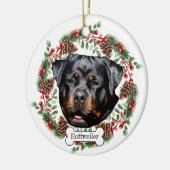 Rottweiler Keramisch Ornament (Links)