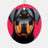 Rottweiler Keramisch Ornament (Links)