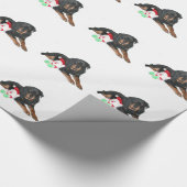 rottweiler kerst cadeaupapier (Hoek)