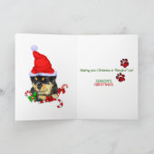 Rottweiler-kerst Feestdagen Kaart (Binnen)