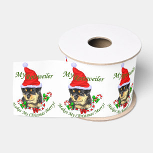 Rottweiler-kerst Grosgrain Lint