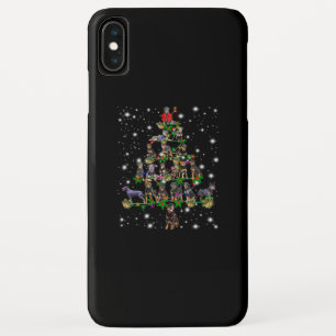 Rottweiler-kerstboom met vlieglicht iPhone XS max hoesje