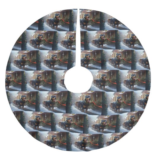 Rottweiler Kerstfeest Seizoen Kerstboom Rok (Voorkant)