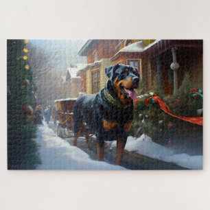 Rottweiler Kerstfeest Seizoen Legpuzzel