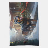 Rottweiler Kerstfeest Seizoen Theedoek (Verticaal)