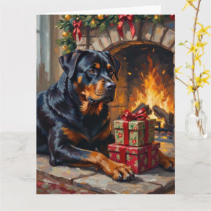 Rottweiler Kersthaard Bewaker Kaart