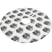 Rottweiler Kerstkrans Feestelijke Pup Kerstboom Rok (Gekanteld)