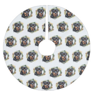 Rottweiler Kerstkrans Feestelijke Pup Kerstboom Rok