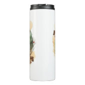 Rottweiler Kerstkrans Feestelijke Pup Thermosbeker (Achterkant)