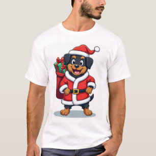 Rottweiler Kerstman Helper T-shirt