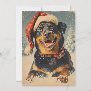 Rottweiler Kerstmis Feestdagenkaart