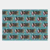 Rottweiler Kerstmis Inpakpapier Vel (Voorkant 2)