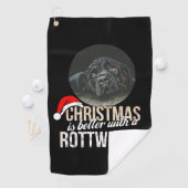 Rottweiler - Kerstmis is beter met een Rottweiler Golfhanddoek (Insitu)