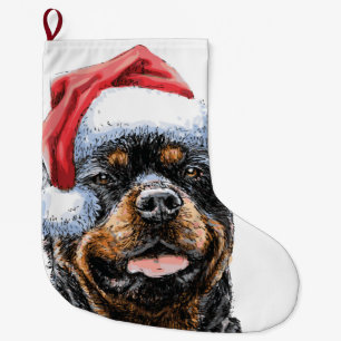 Rottweiler kerststaart grote kerstsok