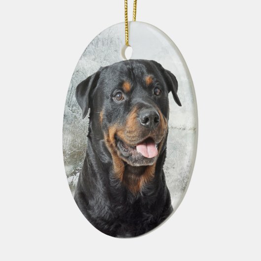 Rottweiler-kerstversiering Keramisch Ornament (Links)