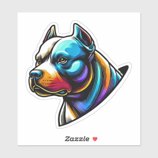 Rottweiler Kopf Sticker (Vel)