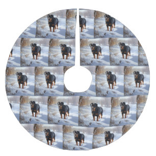 Rottweiler Laat het sneeuwen Kerstmis Kerstboom Rok