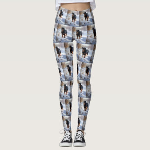 Rottweiler Laat het sneeuwen Kerstmis Leggings
