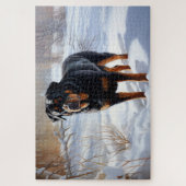 Rottweiler Laat het Sneeuwen Kerstmis Legpuzzel (Verticaal)