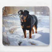 Rottweiler Laat het sneeuwen Kerstmis Muismat (Voorkant)