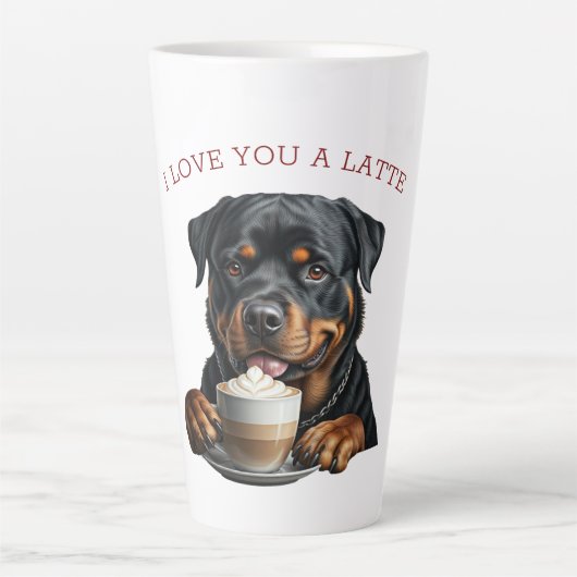 Rottweiler Latte Mok (Voorkant)