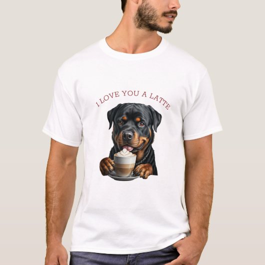 Rottweiler Latte T-shirt (Voorkant)