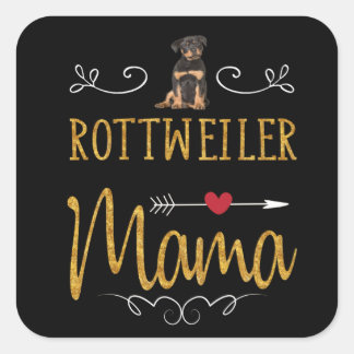 Rottweiler liefde mama vierkante sticker