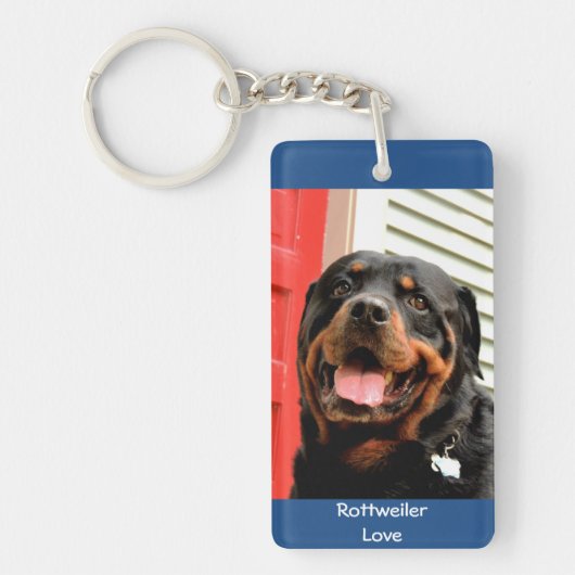 Rottweiler Love Photo Sleutelhanger (Voorkant)