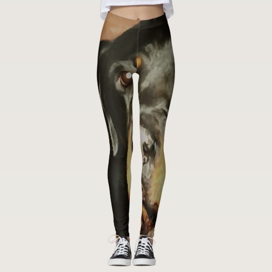 Rottweiler Lover Pet Portret Leggings (Voorkant)