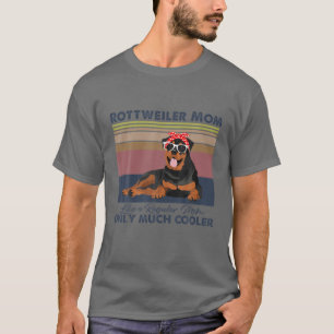 Rottweiler Mam Bandana Match Moederdag T-shirt