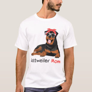 Rottweiler Mam Bandana Womens Rottweiler Dog T-shirt