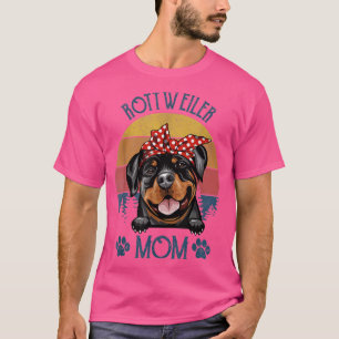 Rottweiler mama Retro  Rottweiler Mama Dog L T-shirt