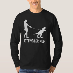 Rottweiler mama Rottie Mama Dog Rott Dinosaur Vrou T-shirt