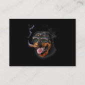 Rottweiler met sigaar dragende glazen visitekaartje (Voorkant)
