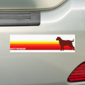 Rottweiler met Stripes-Bumpersticker Bumpersticker (Op auto)