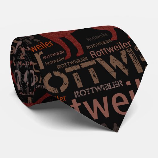 Rottweiler - Metzgerhund Pattern Stropdas (Opgerold)