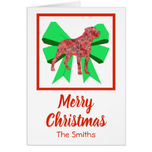 Rottweiler mignonne chien de Noël et carte de boue