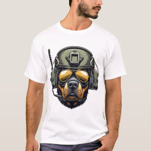 Rottweiler Militair ontwerp T-shirt