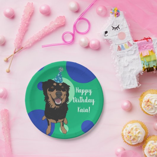 rottweiler Mix Birthday Papieren Bordje (Feest)