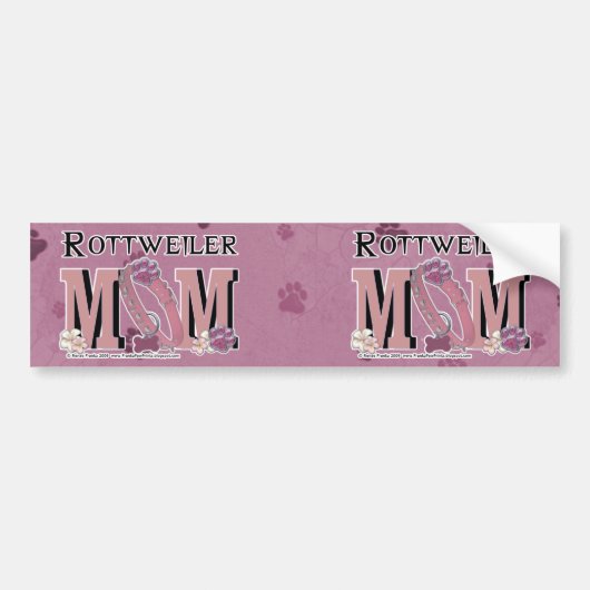 Rottweiler MOM Bumpersticker (Voorkant)