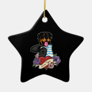 Rottweiler Mom Keramisch Ornament