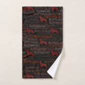 Rottweiler - motif de Metzgerhund (Serviette à main)