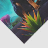 Rottweiler op een buitenaardse wereld tissuepapier (Detail)