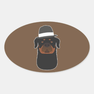 Rottweiler Ovale Sticker