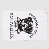 Rottweiler OWNER Golfhanddoek (Horizontaal)